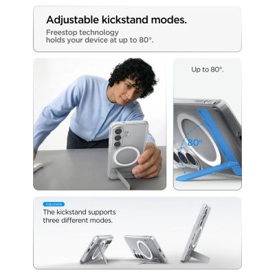 8. Etui Spigen Ultra Hybrid S Mag MagSafe na Samsung Galaxy S26 - przezroczysto-białe