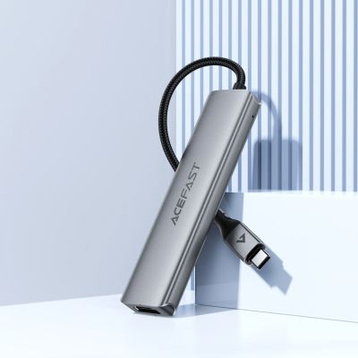 8. Hub USB Acefast J16 stacja dokująca USB-C 5w1 HDMI 4K 60Hz PD90W - szara