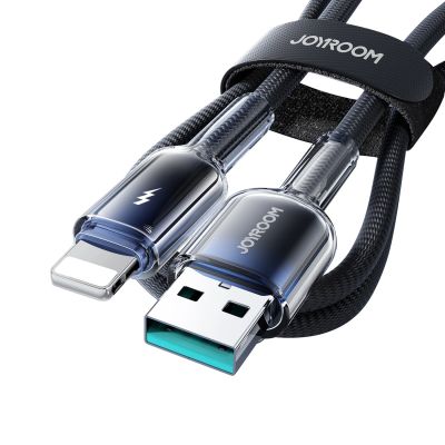 5. Kabel Joyroom S-A42 Crystal-Clear Series 3A USB-A - Lightning 1,2m - czarny