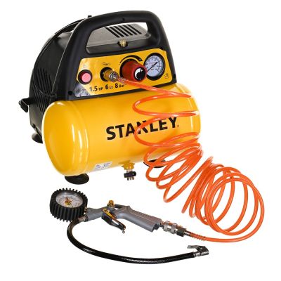 6. Kompresor bezolejowy 6L+Zestaw pneumatyczny STANLEY