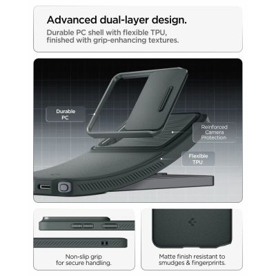 7. Etui Spigen Optik Armor na Samsung Galaxy S26 Ultra - zielone
