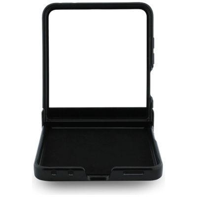 6. Etui Guess Magnetic Ring Stand Grained Classic Logo MagSafe na Samsung Galaxy Z Flip 8 - beżowe