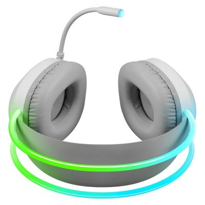 6. DEFENDER SŁUCHAWKI Z MIKROFONEM ECLIPSE RGB BIAŁE 62440
