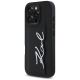2. Etui Karl Lagerfeld HC Grained PU Cardslot Metal Signature na iPhone 16 Pro - czarne