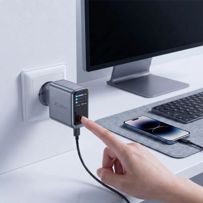 7. Ładowarka sieciowa Tech-Protect PowerVision NC100W-GaN 3-Port PD 100W / QC3.0 - ciemnoszara