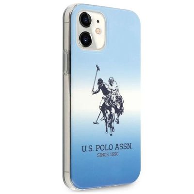4. Etui U.S. Polo Assn. Gradient Pattern Collection na iPhone 12 mini - niebieskie