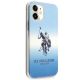 4. Etui U.S. Polo Assn. Gradient Pattern Collection na iPhone 12 mini - niebieskie