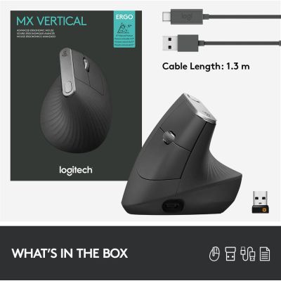 9. Mysz Logitech MX 910-005448 (optyczna; 4000 DPI; kolor czarny)