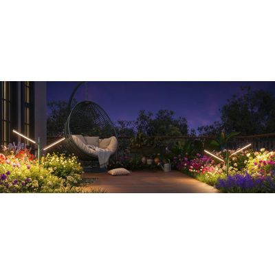 4. Ogrodowe oświetlenie LED Govee H7086 RGBICWW, RGBWW, 1100 Lm, 2.4GHz Wi-Fi + Bluetooth, IP66
