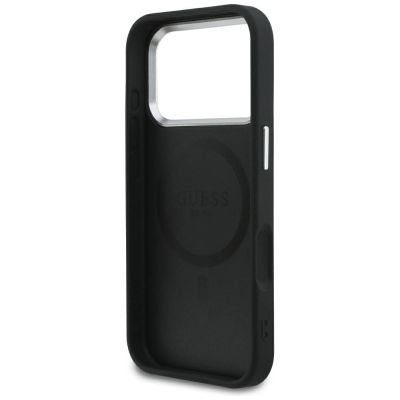7. Etui Guess Classic Logo MagSafe na iPhone 17 Pro - czarne