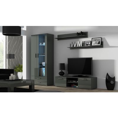 2. Witryna SOHO S6 2D2S szary/ szary połysk