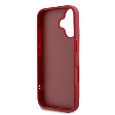 7. Etui Karl Lagerfeld Diagonal Quilted Script na iPhone 16 - czerwone