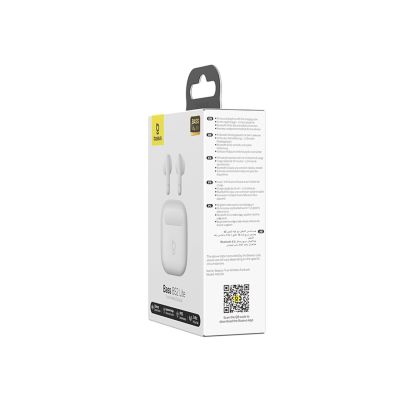 7. Słuchawki douszne Baseus Bass BS2 Lite TWS - białe