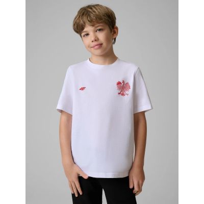 7. T-shirt kibica dziecięcy 4F 4FJSMM00TTSHU2236-10S