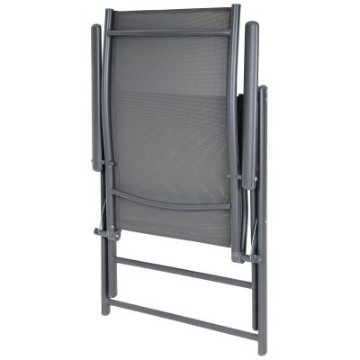 9. KRZESŁO OGRODOWE 57x68x106CM  2xTEXTLINE 7-POZYCYJNE KPL.2SZT