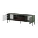 2. Szafka RTV EF + kominek czarny TRESSE 180x40x54,5 zieleń mat