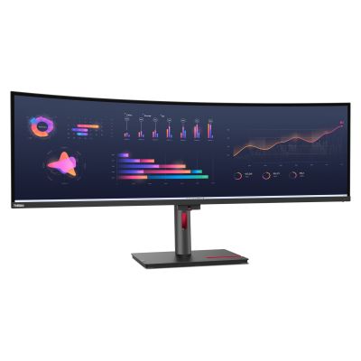 5. Lenovo ThinkVision P49w-30 monitor komputerowy 124,5 cm (49") 5120 x 1440 px Dual WQHD LED Czarny