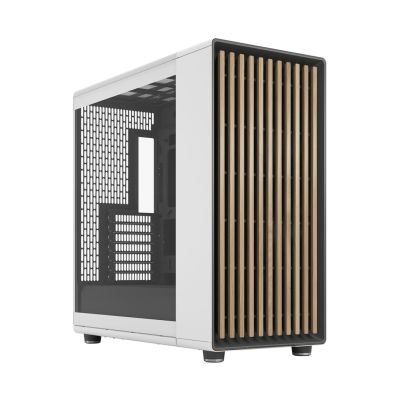 16. Przezroczysta obudowa Fractal Design North XL RC Chalk TG, Midi-Tower, ATX, Szkło hartowane - białe