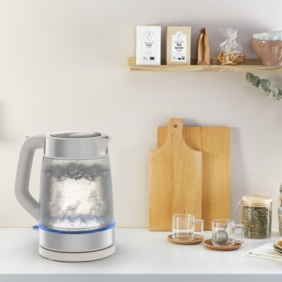 8. Tefal Glass Kettle KI605B30 czajnik elektryczny 1,7 l 2200 W Szary, Srebrny, Przezroczysty
