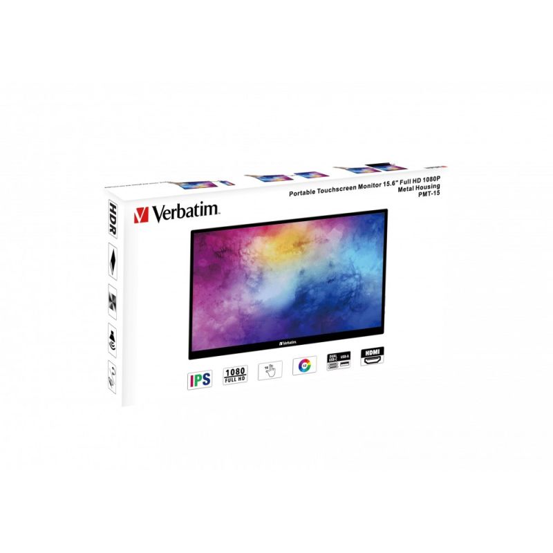 10. Verbatim PMT-15 monitor dotykowy 15.6 FULL HD 1080P METAL HOUSING