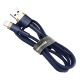 4. Kabel Baseus Cafule USB-A / Lightning 2.4A QC 3.0 1 m - niebiesko-złoty