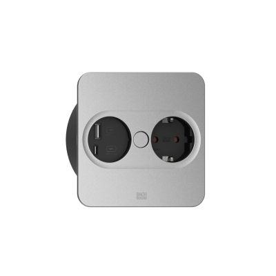 Bachmann 946.105 gniazdko elektryczne Type F + USB A + USB C Stal nierdzewna