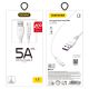3. Dudao przewód kabel USB / USB Typ C 5A 2m biały (L2T 2m white)