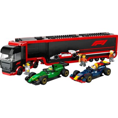 3. LEGO CITY 60445 F1 Ciężarówka z bolidami RB20 i AMR24 F1