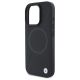 6. Etui BMW Sign Leather Half Textured And Circle MagSafe na iPhone 16 Pro Max - czarne