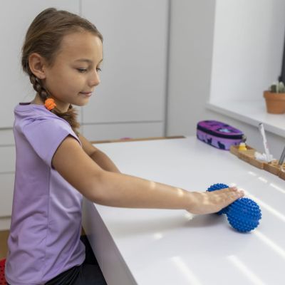 6. Wałek Fizjo Spiky do masażu i rehabilitacji Tullo duoball 15,5 cm czerwony REF864