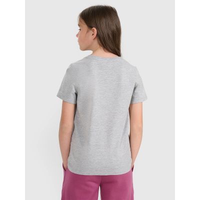 2. T-shirt regular gładki dziewczęcy 4F 4FJRMM00TTSHF3231-25M