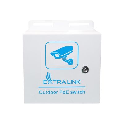 3. Zewnętrzny switch PoE Extralink Atlas; 8x RJ45 1000Mb/s PoE, 2x SFP, 120W, aktywne chłodzenie