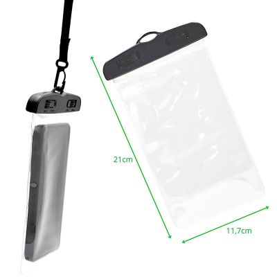 3. WODOODPORNE ETUI POKROWIEC NA TELEFON 11X21CM PVC CZARNE GRUNDIG