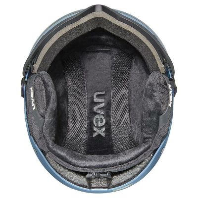 4. Uvex Skihelm wanted visor Kolor kamienia, Niebieski