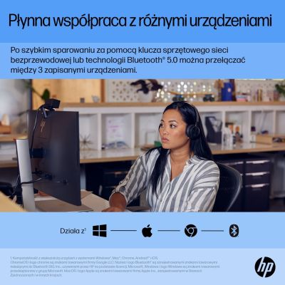 21. Mysz HP 710 Rechargeable Silent Mouse Black bezprzewodowa z akumulatorem czarna 6E6F2AA