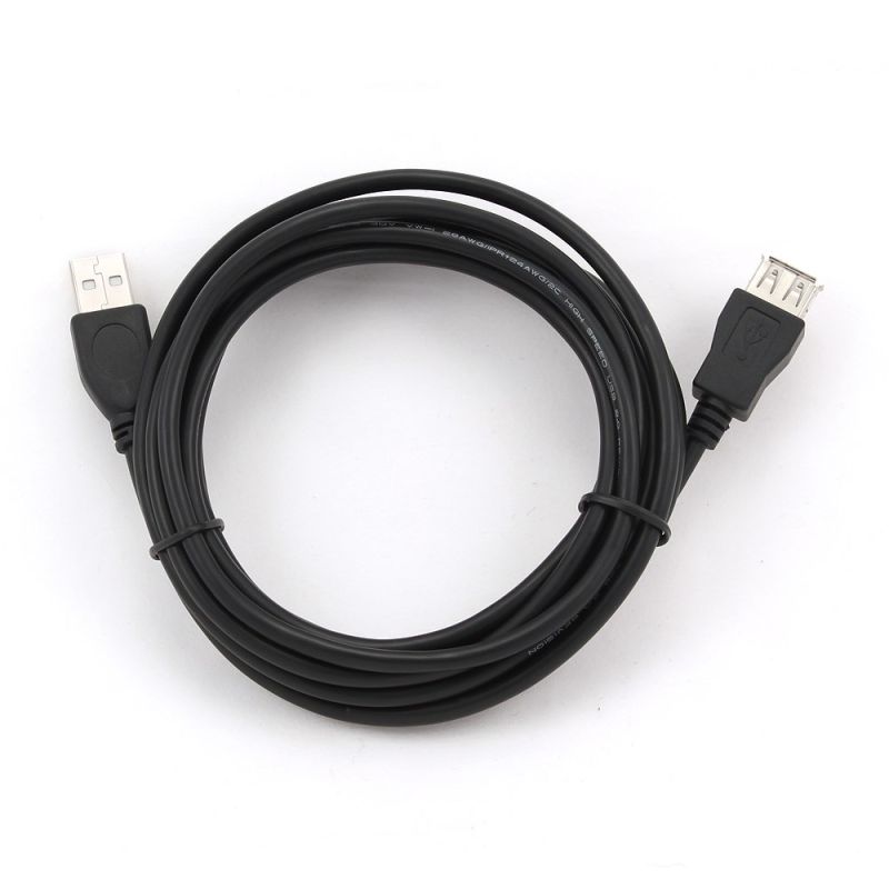 2. Kabel GEMBIRD CCP-USB2-AMAF-10 (USB 2.0 typu A F - USB 2.0 typu A M; 3m; kolor czarny)