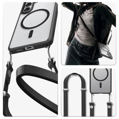 21. Etui Spigen Ultra Hybrid Mag MagSafe na Samsung Galaxy S26 - przezroczysto-czarne
