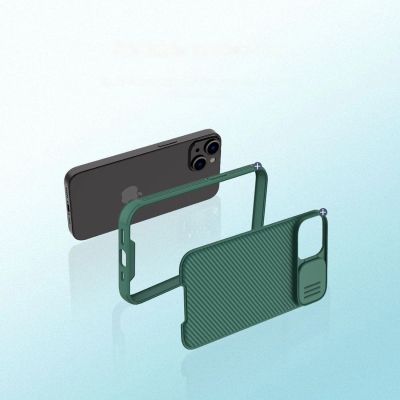 9. Nillkin CamShield Pro Case etui iPhone 14 Plus pancerny pokrowiec osłona na aparat kamerę niebieski