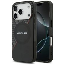 Etui Mercedes AMG IML Double Layer Rhombs MagSafe na iPhone 18 Pro / 17 Pro - czarno-czerwone