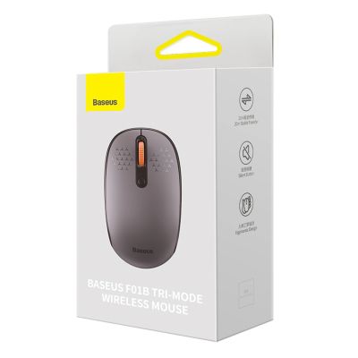 9. Myszka bezprzewodowa Baseus F01B 2.4GHz + Bluetooth 3.0 + 5.0 - szara