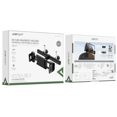 5. Acefast samochodowy uchwyt na zagłówek do telefonu i tabletu (135-230mm szer.) czarny (D8 black)