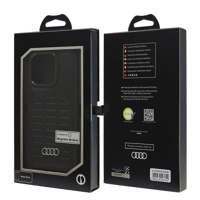 7. Etui Audi Synthetic Leather MagSafe na iPhone 16 Pro 6.3" - czarne