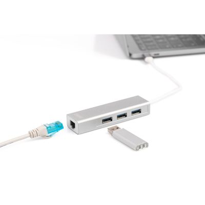 4. Digitus Hub USB 3.0 Type-C™ z Gigabit Ethernet