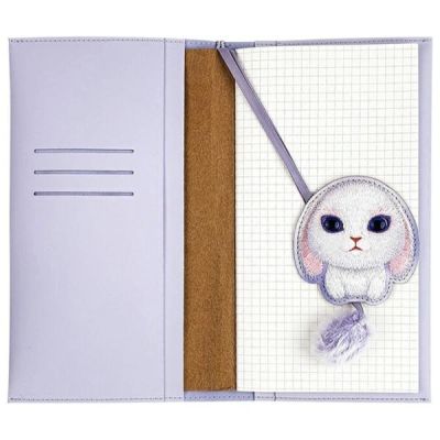 4. Zestaw Nimmy Big Eyed Pet 2.0 Rabbit 2w1 notatnik + długopis - fioletowy