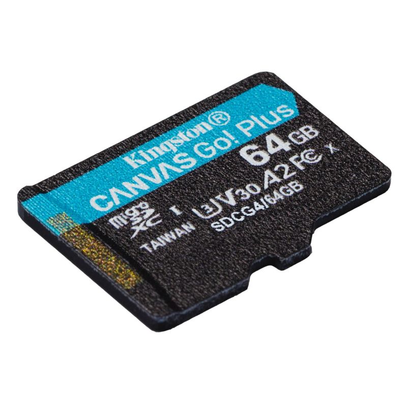 4. KINGSTON microSDXC Canvas Go Plus 64GB + Adapter