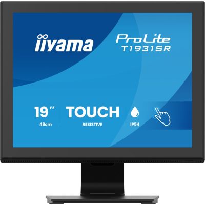 iiyama ProLite T1931SR-B2S monitor komputerowy 48,3 cm (19") 1280 x 1024 px SXGA LCD Ekran dotykowy Stół Czarny