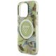 6. Etui Guess Glitter Flowers Triangle Buttons MagSafe do iPhone 16 Pro Max zielony