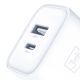 7. Ładowarka sieciowa 3mk DualCharge 20W PD3.0 QC 3.0 PPS USB 1A1C - biała