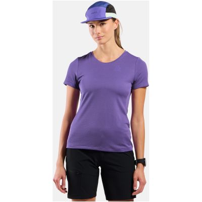 4. Koszulka damska Odlo F-DRY T-shirt crew neck s/s fioletowa