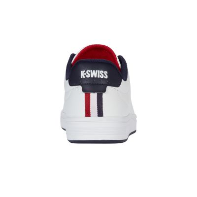 4. K-Swiss COURT BASE II WHITE/NAVY/RED-M (04411-130-M)